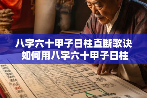八字六十甲子日柱直断歌诀 如何用八字六十甲子日柱直断歌诀断命