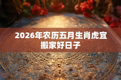 2026年农历五月生肖虎宜搬家好日子