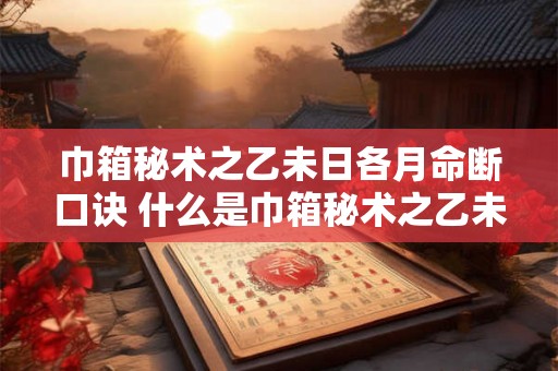 巾箱秘术之乙未日各月命断口诀 什么是巾箱秘术之乙未日各月命断口诀