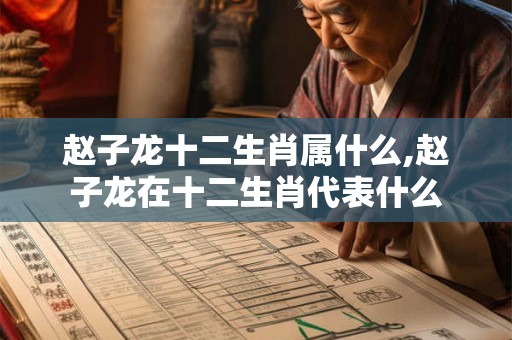 赵子龙十二生肖属什么,赵子龙在十二生肖代表什么