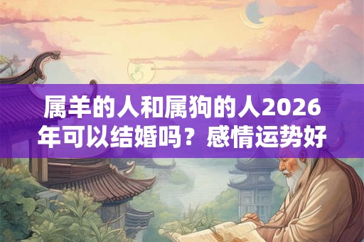 属羊的人和属狗的人2026年可以结婚吗？感情运势好不好？