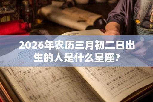 2026年农历三月初二日出生的人是什么星座？