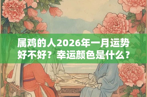 属鸡的人2026年一月运势好不好？幸运颜色是什么？