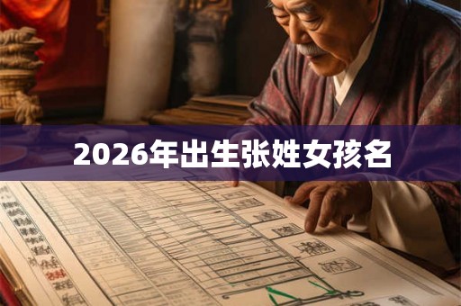 2026年出生张姓女孩名 2026年出生张姓女孩名