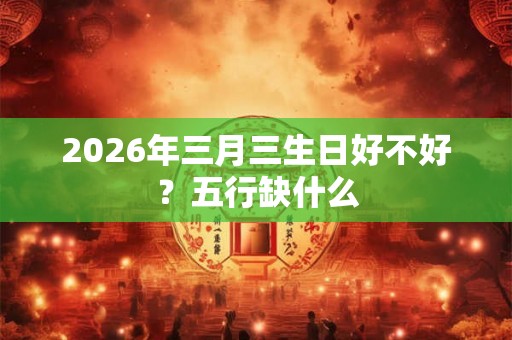 2026年三月三生日好不好？五行缺什么