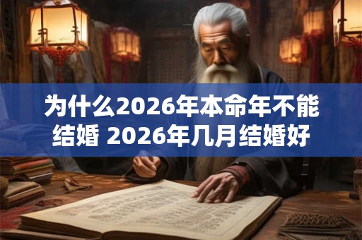 为什么2026年本命年不能结婚 2026年几月结婚好