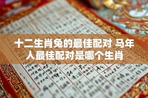 十二生肖兔的最佳配对 马年人最佳配对是哪个生肖