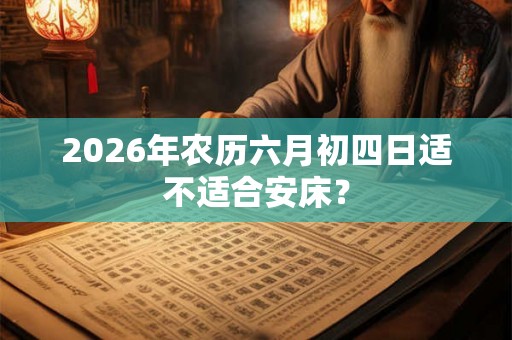 2026年农历六月初四日适不适合安床？