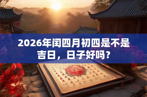 2026年闰四月初四是不是吉日，日子好吗？