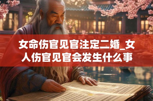 女命伤官见官注定二婚_女人伤官见官会发生什么事
