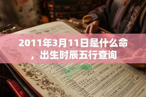 2011年3月11日是什么命，出生时辰五行查询