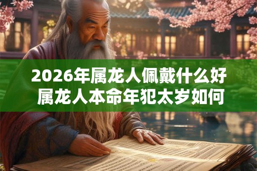 2026年属龙人佩戴什么好 属龙人本命年犯太岁如何转运