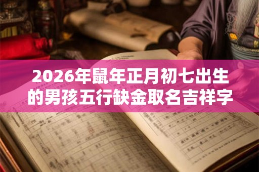 2026年鼠年正月初七出生的男孩五行缺金取名吉祥字