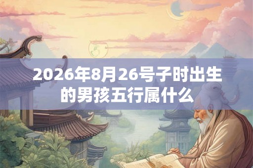 2026年8月26号子时出生的男孩五行属什么