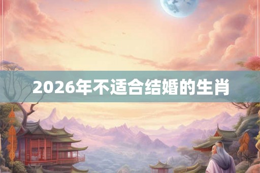 2026年不适合结婚的生肖