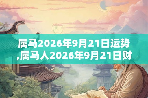 属马2026年9月21日运势,属马人2026年9月21日财运,生肖马2026年9月21日运势 属马2026年9月21日运势,属马人2026年9月21日财运,生肖马2026年9月21日运势