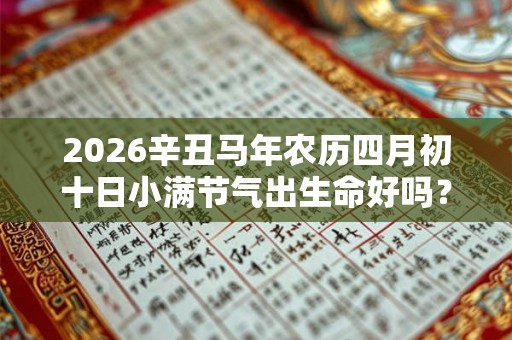 2026辛丑马年农历四月初十日小满节气出生命好吗？