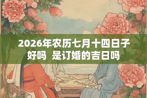 2026年农历七月十四日子好吗  是订婚的吉日吗