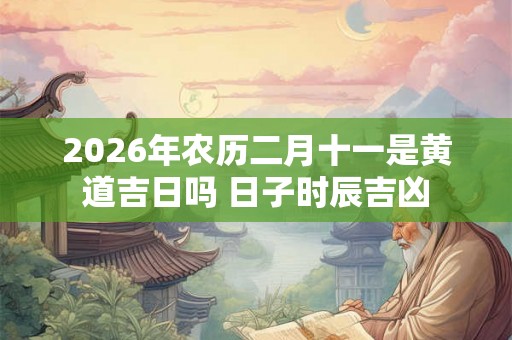 2026年农历二月十一是黄道吉日吗 日子时辰吉凶 2026年农历二月十一是黄道吉日吗 日子时辰吉凶