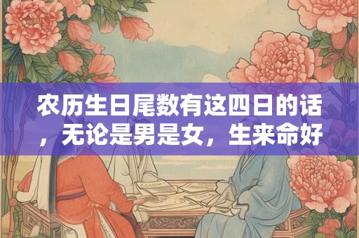 农历生日尾数有这四日的话，无论是男是女，生来命好，老来富贵悠闲命！
