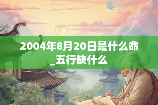 2004年8月20日是什么命_五行缺什么