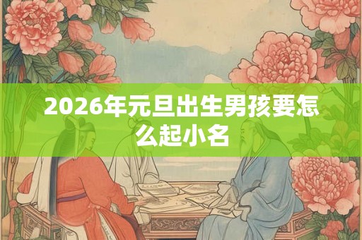 2026年元旦出生男孩要怎么起小名