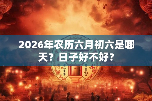 2026年农历六月初六是哪天?日子好不好? 2026年农历六月初六是哪天?日子好不好?