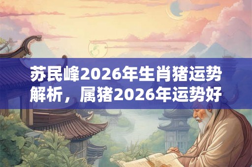 苏民峰2026年生肖猪运势解析，属猪2026年运势好不好？