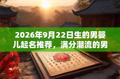 2026年9月22日生的男婴儿起名推荐，满分潮流的男宝宝名字