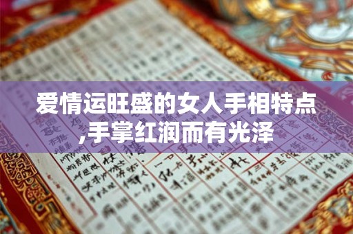 爱情运旺盛的女人手相特点,手掌红润而有光泽