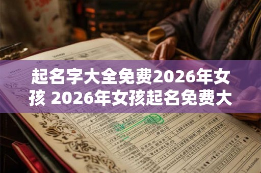 起名字大全免费2026年女孩 2026年女孩起名免费大全