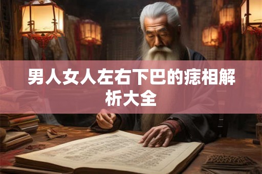 男人女人左右下巴的痣相解析大全