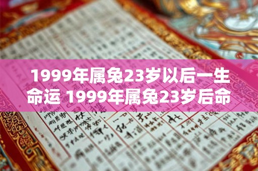 1999年属兔23岁以后一生命运 1999年属兔23岁后命运如何