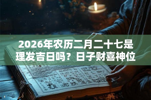 2026年农历二月二十七是理发吉日吗？日子财喜神位在哪？