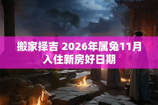 搬家择吉 2026年属兔11月入住新房好日期 搬家择吉 2026年属兔11月入住新房好日期