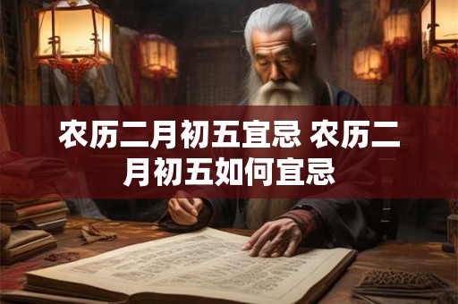 农历二月初五宜忌 农历二月初五如何宜忌