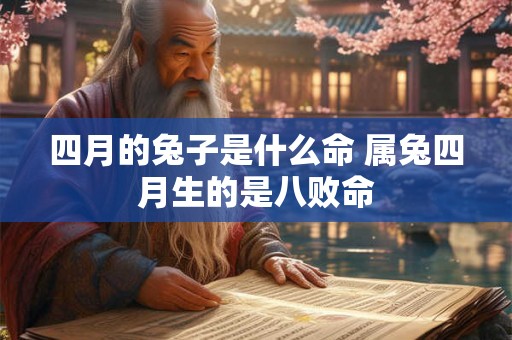 四月的兔子是什么命 属兔四月生的是八败命