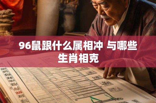 96鼠跟什么属相冲 与哪些生肖相克
