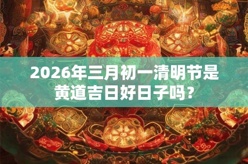 2026年三月初一清明节是黄道吉日好日子吗？