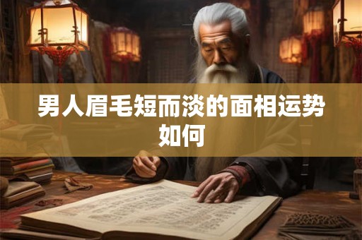 男人眉毛短而淡的面相运势如何