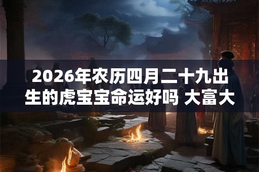 2026年农历四月二十九出生的虎宝宝命运好吗 大富大贵吗