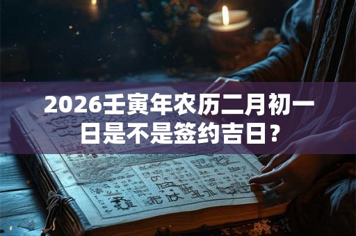 2026壬寅年农历二月初一日是不是签约吉日？
