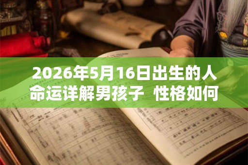 2026年5月16日出生的人命运详解男孩子  性格如何