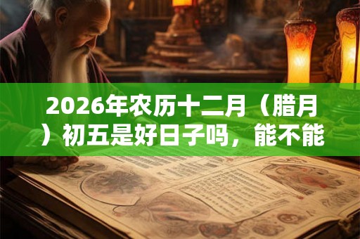 2026年农历十二月（腊月）初五是好日子吗，能不能出殡？
