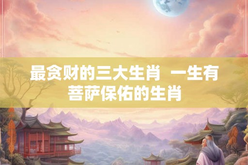 最贪财的三大生肖 一生有菩萨保佑的生肖 最贪财的三大生肖 一生有菩萨保佑的生肖