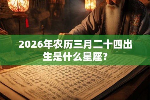 2026年农历三月二十四出生是什么星座？
