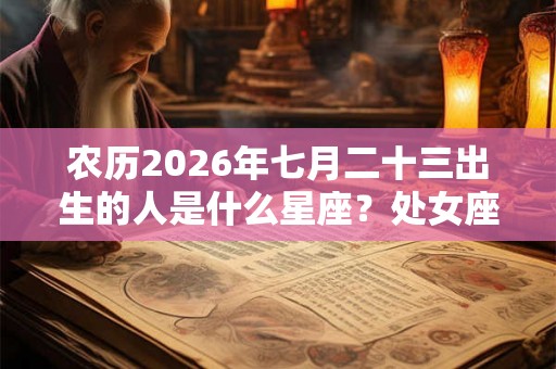 农历2026年七月二十三出生的人是什么星座?处女座和什么星座最不配? 农历2026年七月二十三出生的人是什么星座?处女座和什么星座最不配?