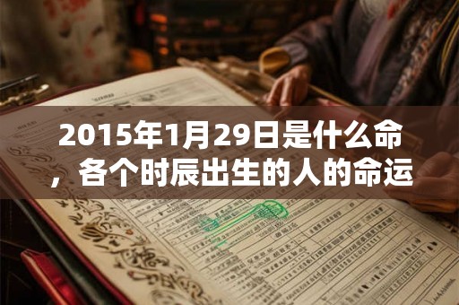 2015年1月29日是什么命，各个时辰出生的人的命运