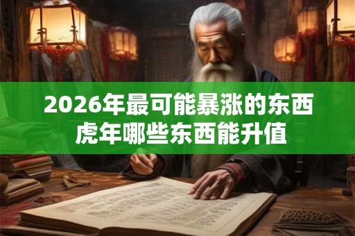 2026年最可能暴涨的东西 虎年哪些东西能升值 2026年最可能暴涨的东西 虎年哪些东西能升值
