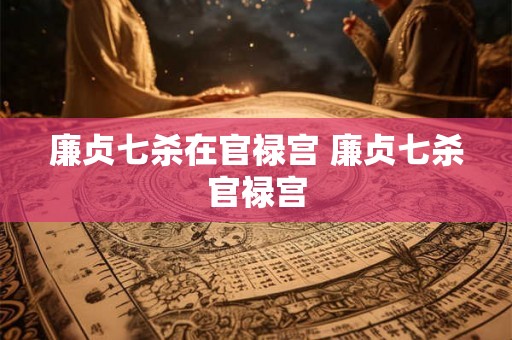 廉贞七杀在官禄宫 廉贞七杀官禄宫
